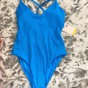 Blue One Piece Swim Suit